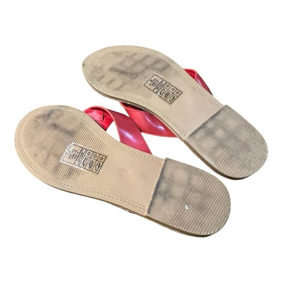 Pierre Dumas Red Leather Thong Tami-2 Sandals Size 7M - Picture 8 of 9